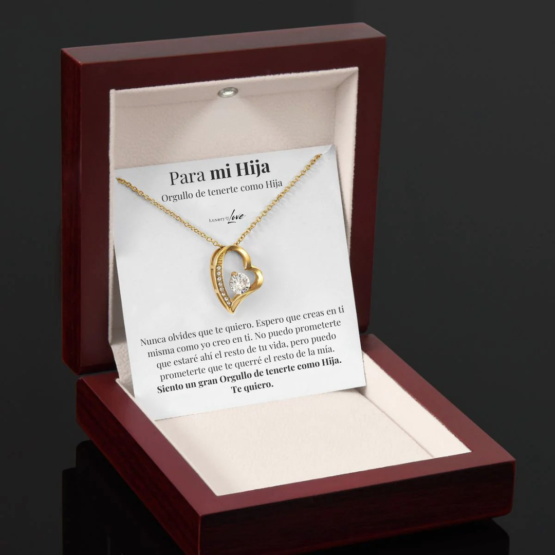 Collar Amor-Eterno™ Dorado para Mi Hija (con carta especial)