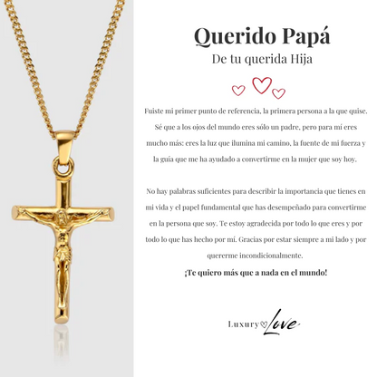 Collar Cruz® para mi Padre (con carta dedicada a escoger)