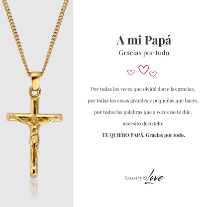 Collar Cruz® para mi Padre (con carta dedicada a escoger)