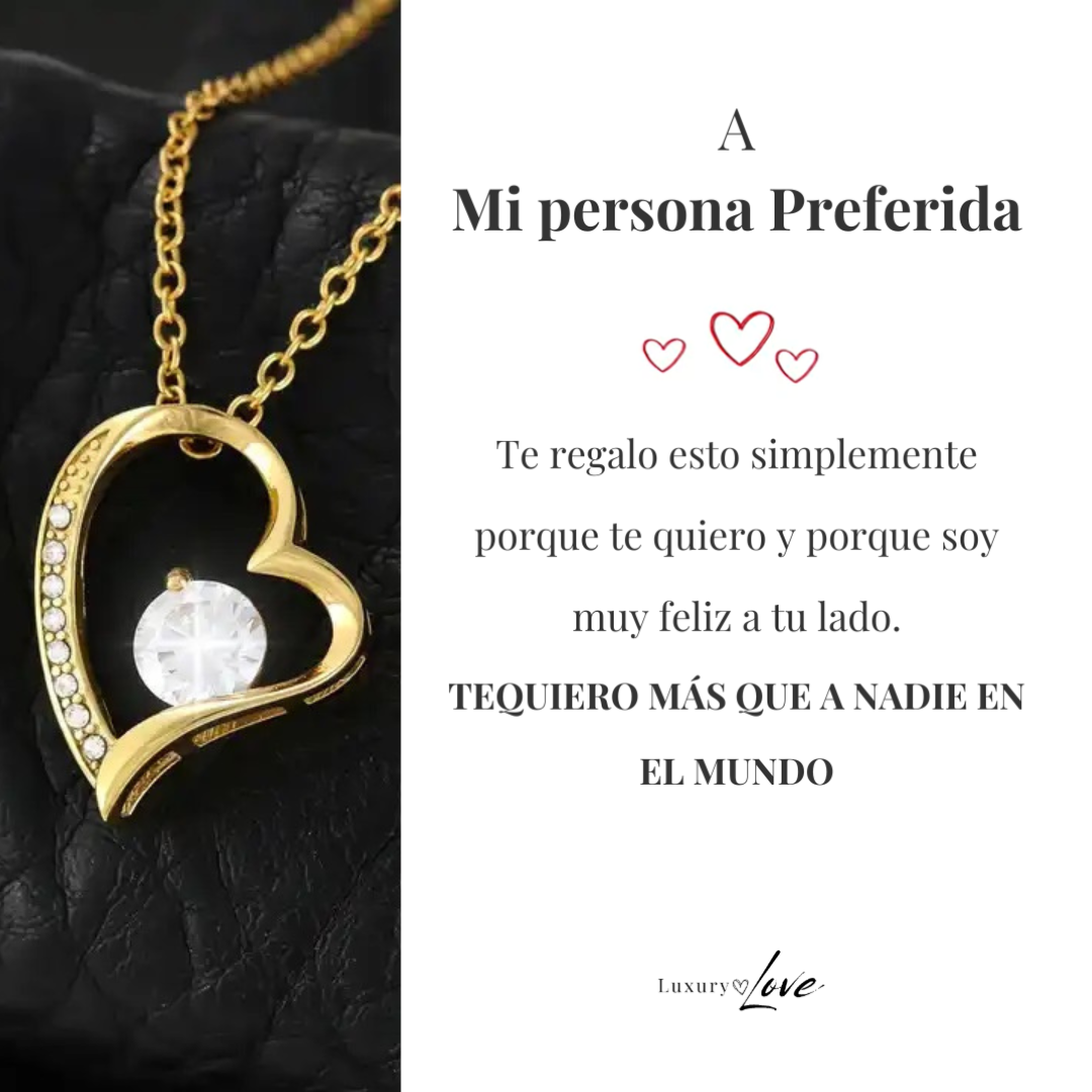 Collar Amor-Eterno™ Dorado para mi Amor (con carta especial)