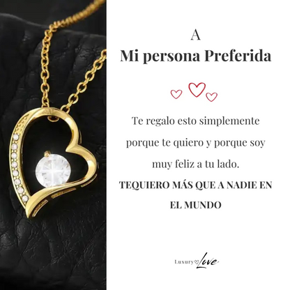 Collar Amor-Eterno™ Dorado para mi Amor (con carta especial)