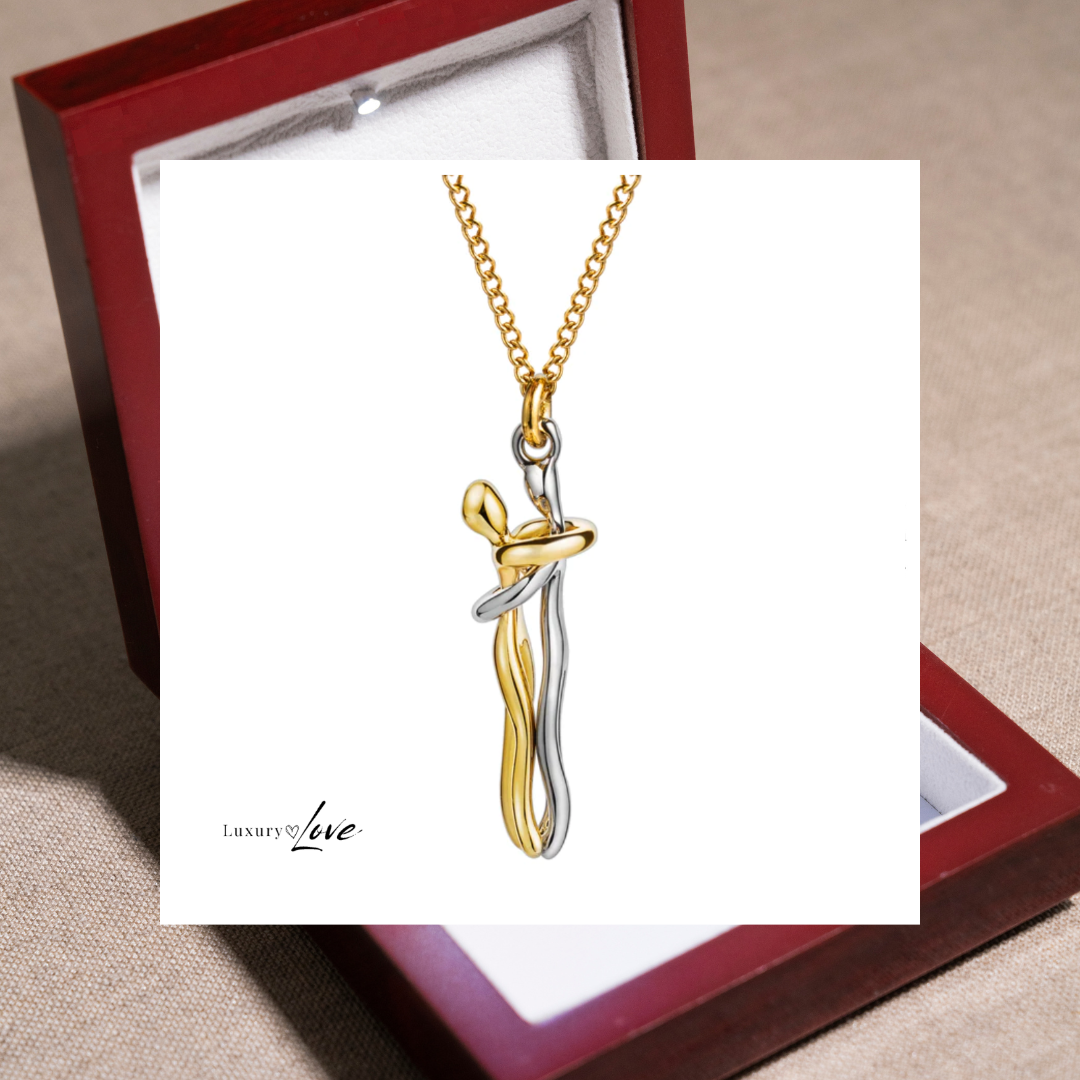 Collar Abrazo-Eterno®  para mi Hija (con Nota especial y Caja de madera con luz)