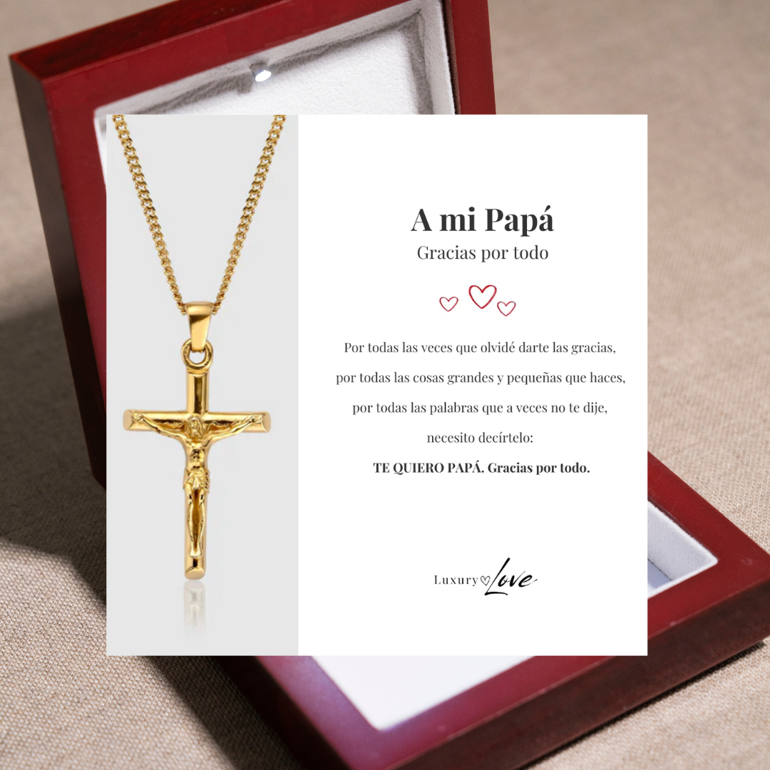 Collar Cruz® para mi Padre (con carta dedicada a escoger)