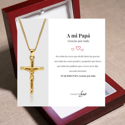 Collar Cruz® para mi Padre (con carta dedicada a escoger)