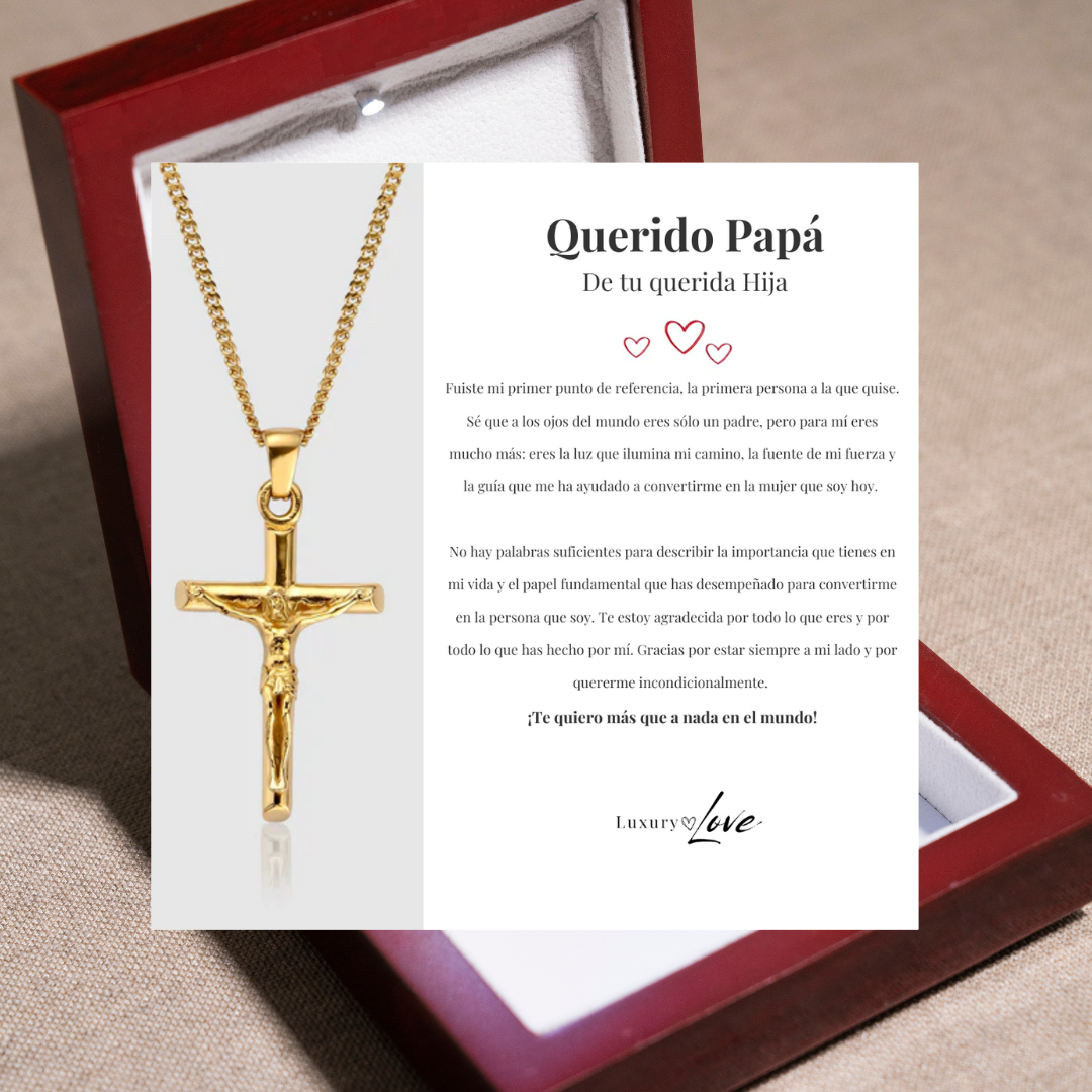Collar Cruz® para mi Padre (con carta dedicada a escoger)