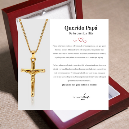 Collar Cruz® para mi Padre (con carta dedicada a escoger)
