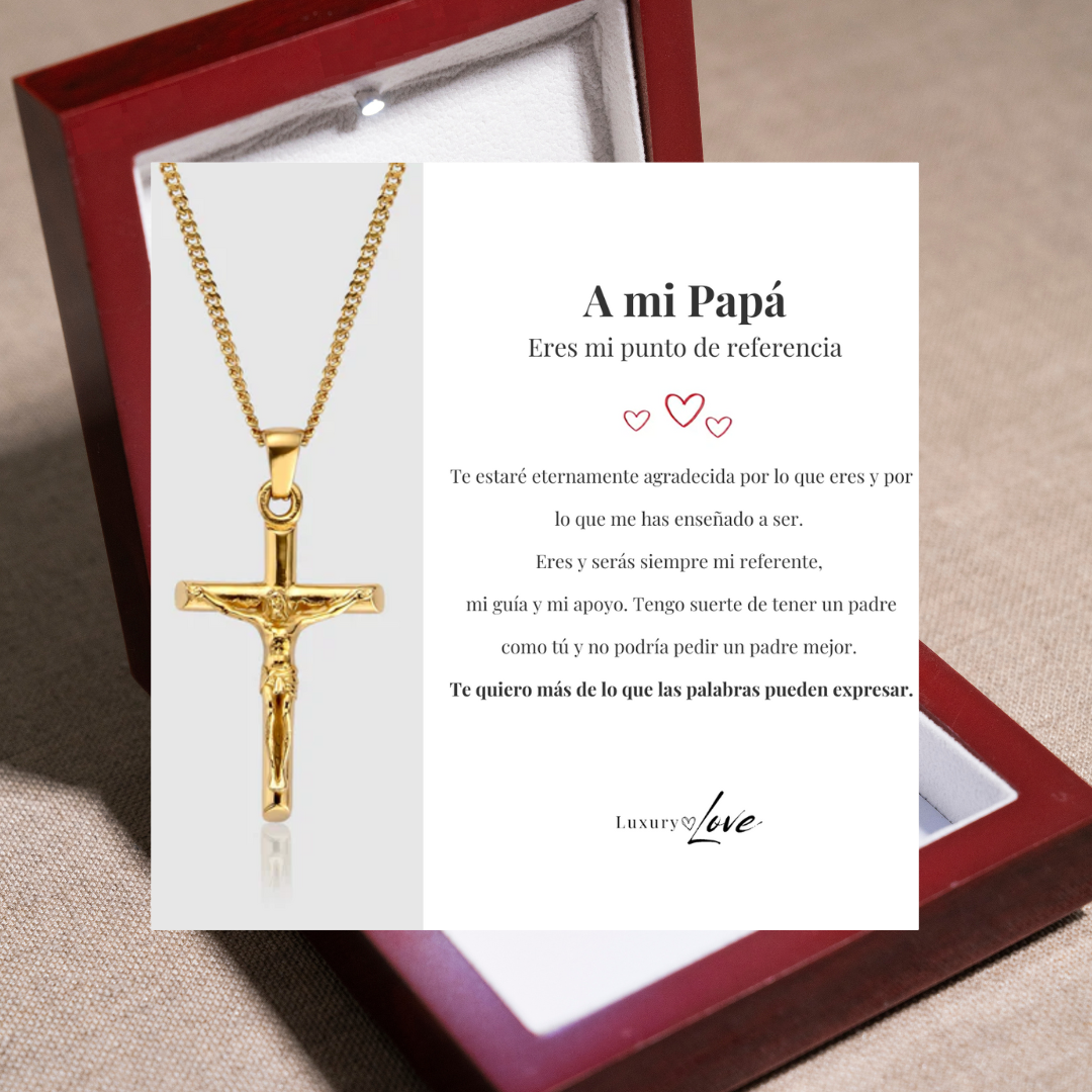 Collar Cruz® para mi Padre (con carta dedicada a escoger)