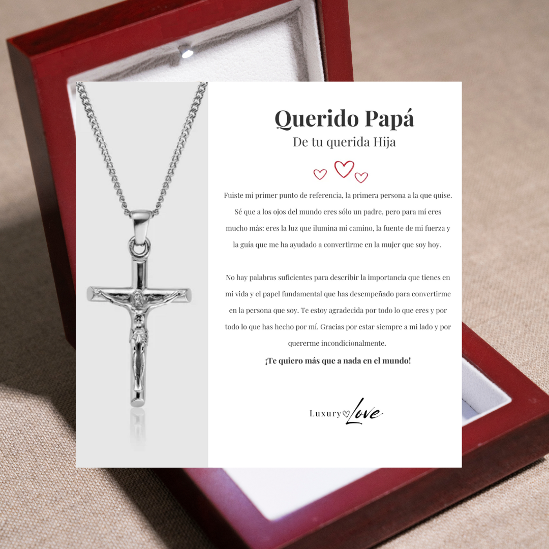 Collar Cruz® para mi Padre (con carta dedicada a escoger)