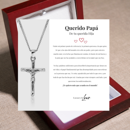 Collar Cruz® para mi Padre (con carta dedicada a escoger)