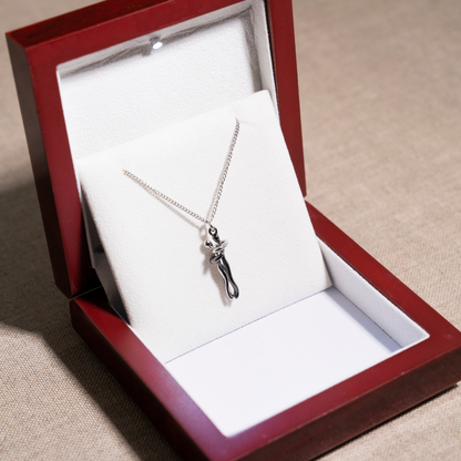 Collar Abrazo-Eterno®  para mi Madre (con Nota especial y Caja de madera con luz)