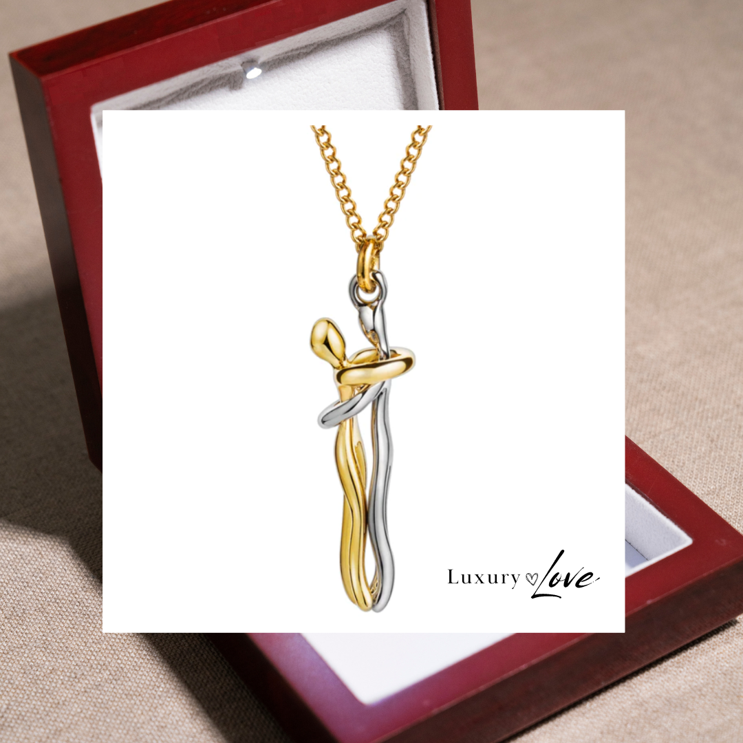 Collar Abrazo-Eterno®  para mi Madre (con Nota especial y Caja de madera con luz)