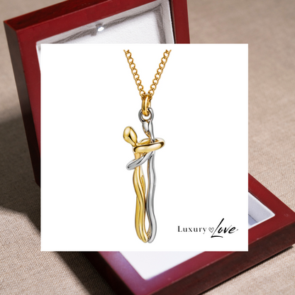 Collar Abrazo-Eterno®  para mi Madre (con Nota especial y Caja de madera con luz)