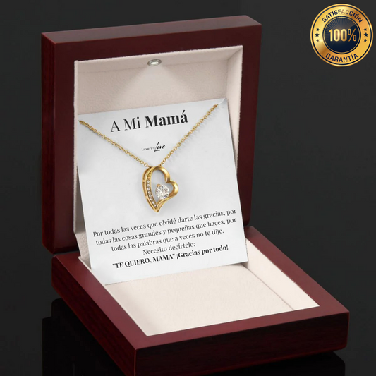 Collar Amor-Eterno® Dorado para mi Madre (con nota especial)