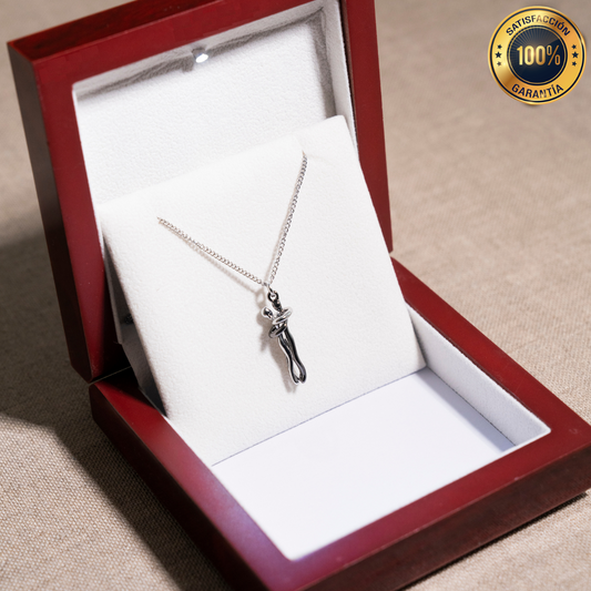 Collar Abrazo-Eterno®  para mi Hija (con Nota especial y Caja de madera con luz)