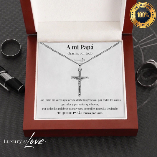 Collar Cruz® para mi Padre (con carta dedicada a escoger)