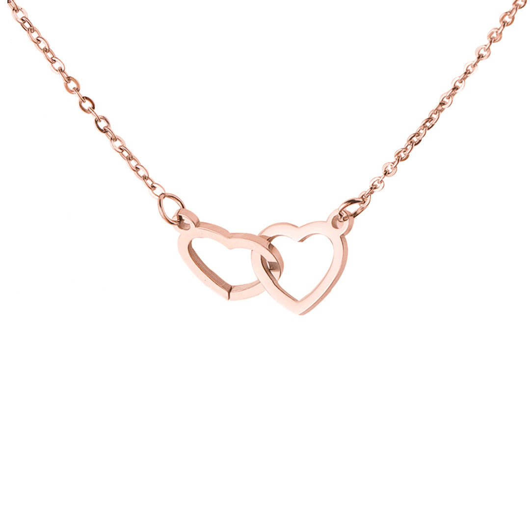 Regalo para mi Mamá - Collar corazón con caja de regalo con osito y rosa real
